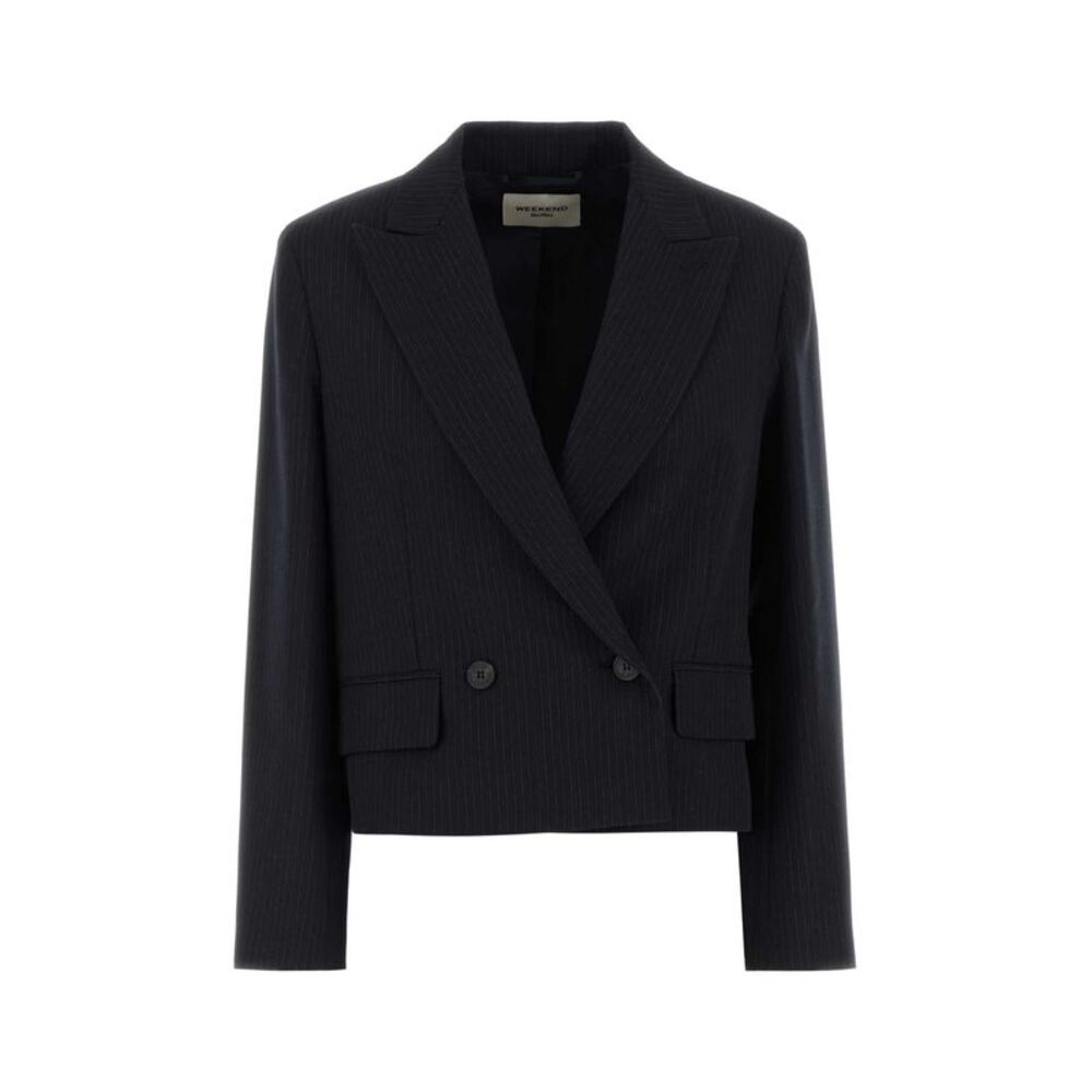 Weekend Max Mara Women Embroidered Stretch Wool Blend Canapa Blazer